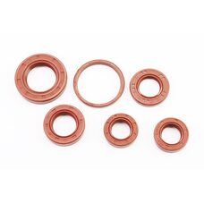 Сальники к-кт 6шт (15,6x25,5x7-2шт; 17x30x7; 20x31x7; 24x40x7; 33x39x4) двигуна, Honda DIO, коричневі, чорні, від 5шт -10%