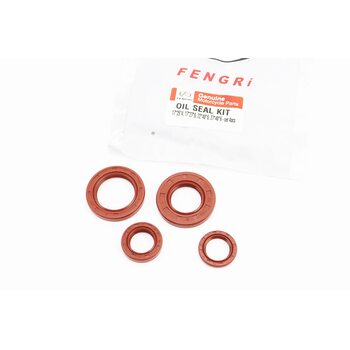 Сальники к-кт 4шт (17x27x6; 17x25x4; 22x40x6; 27x40x6) двигуна, Suzuki LET'S, від 10шт -15%