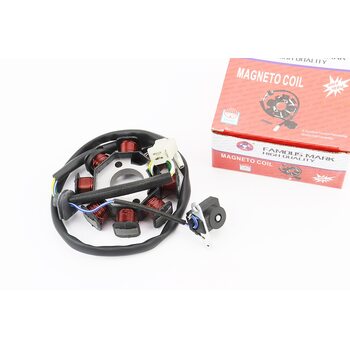 Статор магнето (генератора) Honda WH 100 (8 катушек разъем "мама 3+1")