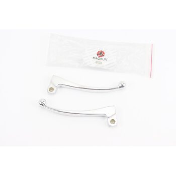 Важелі керма лівий, правий к-кт 2шт (під диск. / барабан. гальмо) Suzuki AD50 "хром"