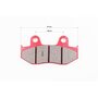 Колодки гальмові (дискові) Honda LEAD AF48/MBX80/CR 125/MTX 125/FTR 223/XLR 250R/CR 500RE/MTX 125RWE/TRX 250R к-кт червоні