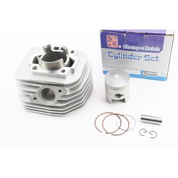 Цилиндр к-кт (цпг) Suzuki AD110cc-52,5мм (поршень h=60мм, палец d=14мм) синяя коробка (без прокладок )