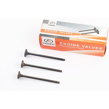 Клапан впускной, выпускной к-кт 3шт Yamaha JOG SA-36J/39J (d=16,6 мм – 1шт/d=15,6мм – 2шт; h=78,4/78мм)