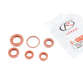 Сальники к-кт 6шт (15,6x25,5x7-2шт; 17x30x5; 20x31x7; 24x40x7; 34x39x4) двигуна, Honda DIO, коричневі, чорні, від 5шт -10%