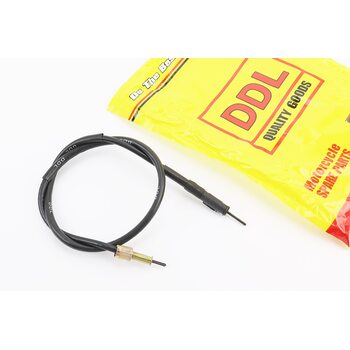 Трос спидометра Honda DIO ZX AF28/35 (с защелкой, квадрат-квадрат) (трос 87см; кожух 83см)