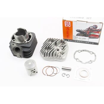 Циліндр к-кт (цпг) Honda DIO AF27 65cc-43мм (палець 12мм) + головка, жовта коробка (AF18, AF25, AF28 DIO; AF24, AF30, AF31, AF51 TACT; LEAD20; FIT)