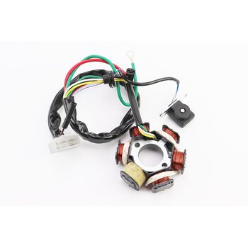 Статор магнето (генератора) Honda DIO AF18/27 (6 катушек разъем "папа 5+1"), тип 1