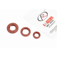 Сальники к-кт 3шт (17x27x5; 24x43x6; 25x37x6) двигуна, Suzuki AD50/Sepia, від 10шт -15%