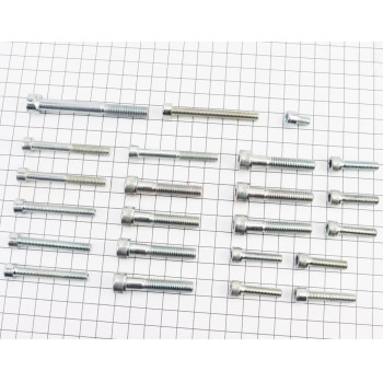 Болты двигателя к-кт (М6х10mm, М6х25mm-6шт, М6х30mm, М6х45mm-3шт, М6х50mm-3шт, М6х55mm, М8х40mm-7шт, М8х70mm) 638 12V