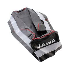 Чохол сидіння з червоним кантом 12V із написом "JAWA"