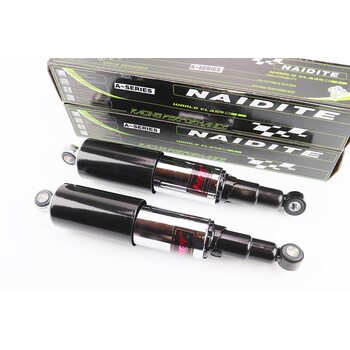 Амортизатор задній 320mm * d60mm (втулка 12mm / втулка 12mm) закритий регулир., чорний к-кт 2шт