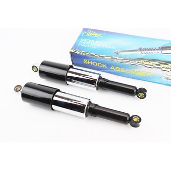 Амортизатор задний 350mm*d60mm (втулка 12mm / втулка 12mm) закрытый регулир., черный к-кт 2шт