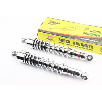 Амортизатор задній 330mm * d52mm (втулка 12mm / втулка 10mm) регулир., хром к-кт 2шт