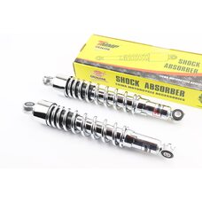 Амортизатор задній 330mm * d52mm (втулка 12mm / втулка 10mm) регулир., хром к-кт 2шт