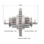 КПП - Вал диференціала+шестерня Z-43+шестерня-2шт Z-15, к-кт 4шт 101-2 (можливий наліт)