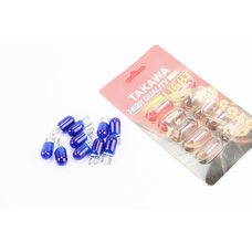 Лампа повороту (синя без цоколя) 12V / 3W T10, 10 шт.