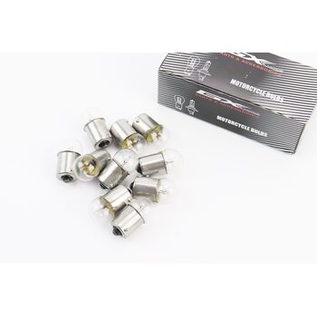 Лампа повороту (біла з цоколем) 12V / 10W G18 BA15S к-кт 10шт