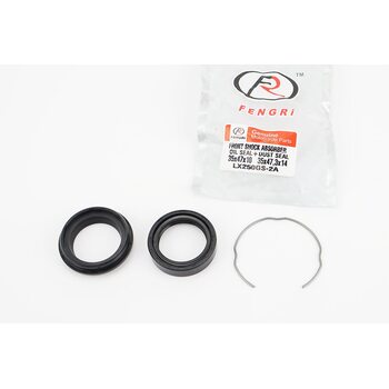 Loncin LX250GS-2A Сальник передніх амортизаторів 35x47x10 + сальник-пильник 35x47,3x14 + скоба, к-кт