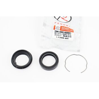 Loncin LX300-6H 300DS Сальник передніх амортизаторів 35x48x11 + сальник-пильник 35x48,2x15 + скоба, к-кт