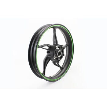 Loncin-LX250GS-2A Диск передній литий 2,5-17", чорний із зеленою смугою (вісь 15мм)