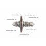Дифференциал в сборе Z-47, Z-15x16, Z-11, Z-16 JR-Q12E (120-1), с блокировкой, без шпонки