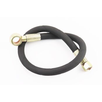 Шланг гидравлический (L-66см, фитинг1 под болт D-18mm, фитинг2 прямой, гайка М16)