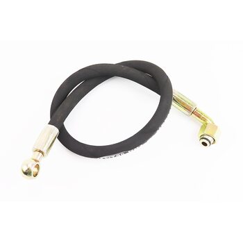 Шланг гидравлический (L-73см, фитинг1 под болт D-14mm, фитинг2 90град, гайка М18)