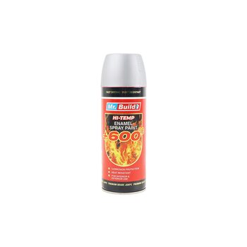 Краска акриловая жаропрочная 600°C, "СЕРЕБРЯСТЫЙ МАТОВОЙ", Аэрозоль 400ml