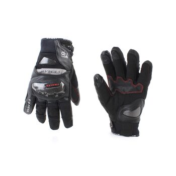 Перчатки мотоциклетные, теплые XL-Чёрные (сенсорный палец) VE-192