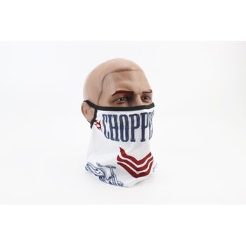 Маска лица пылезащитная "CHOPPERS", с белым рисунком, GE-97