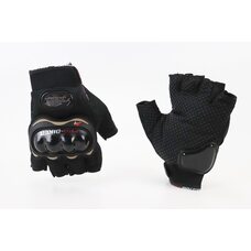 Перчатки мотоциклетні без пальців XL-Чорні