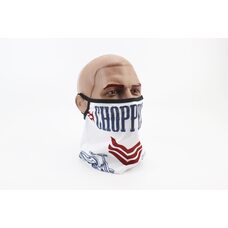 Маска лица пылезащитная "CHOPPERS", с белым рисунком, GE-97