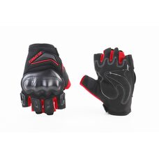 Перчатки мотоциклетні без пальців M-Чорно-Червоні, тип 2