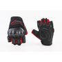 Рукавички мотоциклетні без пальців XL-Чорно-Червоні, тип 2