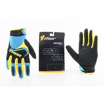 Перчатки мотоциклетные XL-Черно-Желтые-Синие