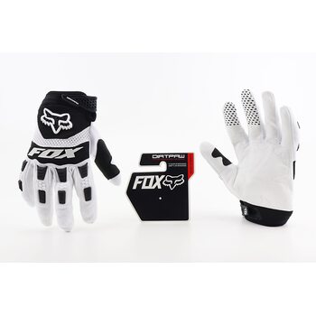 Перчатки мотоциклетные L-Бело-черные