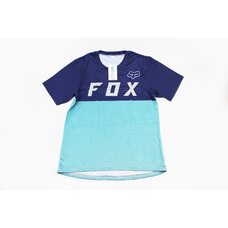 Футболка (Джерси) мужская L-(Polyester 80% / Spandex 20%), короткие рукава, свободный крой, сине-бирюзовая, НЕ оригинал