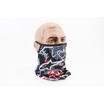 Маска лица пылезащитная "Alpinestars", с чёрным рисунком, GE-84