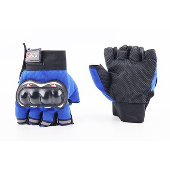 Перчатки мотоциклетные без пальцев L-черно-синие