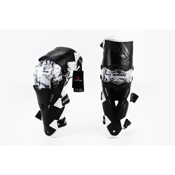 Наколенники защитные (колено+голень) к-кт 2шт, Чёрно-Белые