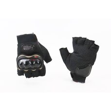 Перчатки мотоциклетні без пальців L-Чорні