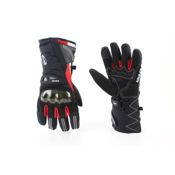 Перчатки мотоциклетные, теплые XL-Чёрно-Красные