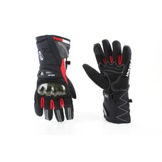 Перчатки мотоциклетні, теплі XL-Чорно-Червоні