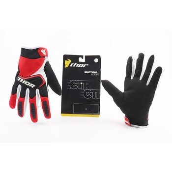 Перчатки мотоциклетные L-Черно-Бело-Красные