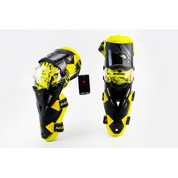 Наколенники защитные (колено+голень) к-кт 2шт, Чёрно-Жёлтые