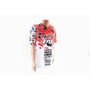 Футболка (Джерси) мужская L-(Polyester 100%), короткие рукава, свободный крой, бело-красно-чёрная, НЕ оригинал, тип 2