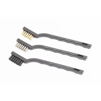 Щітки металеві малі з пластиковою ручкою, к-кт 3шт