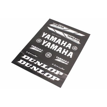 Наклейки на планшеті "Yamaha / Dunlop" чорні набір 11шт 23х32, 5997