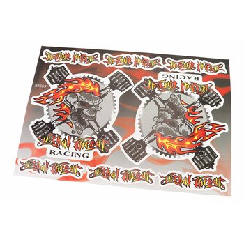 Наклейки на планшеті "RACING" набір 8шт 32х23, 5996E