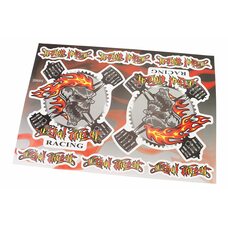 Наклейки на планшеті "RACING" набір 8шт 32х23, 5996E